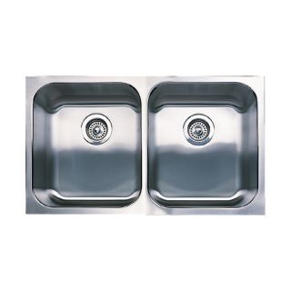 BLANCO Spex 20 Gauge Double Basin Undermount Stainless Steel Kitchen Sink