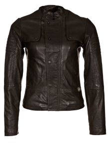 Star   NEW DEANIE   Leather jacket   oliv