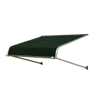 NuImage Awnings 5 ft Wide x 3 ft 6 in Projection Hunter Green Open Slope Door Awning