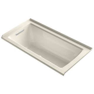 KOHLER Archer 60 in L x 30 in W x 19 in H Almond Rectangular Air Bath