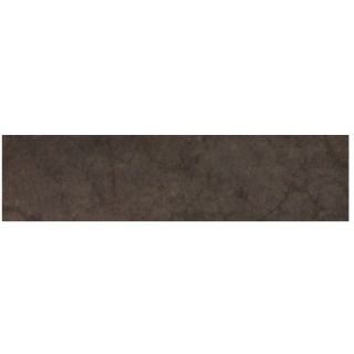 Style Selections Geletta Chocolate Glazed Porcelain Indoor/Outdoor Bullnose Trim (Common 3 in x 12 in; Actual 2.82 in x 11.85 in)