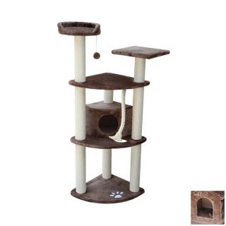 kitty mansions Toronto 60 in Faux Fur 4 Level Cat Tree