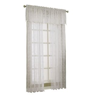 Style Selections Cecelia 84 in L Floral White Rod Pocket Sheer Curtain
