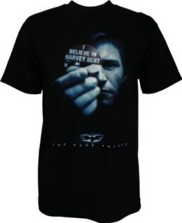 Batman The Dark Knight I Believe in Harvey Dent Men's T Shirt, Black, XX Large Movie And Tv Fan T Shirts Clothing