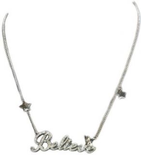 Silver Plated Pave Crystal Believe Tinker Bell Necklace from Disney Couture Clothing