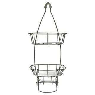 Style Selections 25 7/8 in H Over The Showerhead Steel Hanging Shower Caddy