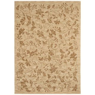 Bob Timberlake 9 ft 6 in x 12 ft 10 in Rectangular Cream Floral Area Rug