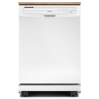 Maytag 24.125 in 57 Decibel Portable Dishwasher with Hard Food Disposer (White) ENERGY STAR