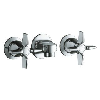KOHLER Triton Polished Chrome 2 Handle Bathroom Sink Faucet (Drain Included)