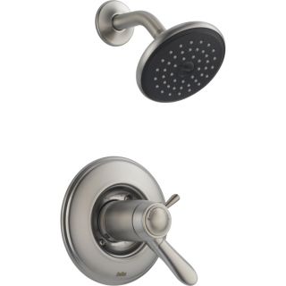 Delta Lahara Stainless 1 Handle Shower Faucet Trim Kit with Rain Showerhead