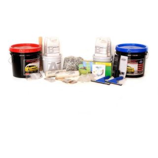 Epoxy Coat Premium Half Kit 384 fl oz Interior High Gloss Garage Floor Epoxy Kit Safety Yellow with Clear Coat Epoxy Base Paint and Primer in One with Mildew Resistant Finish