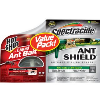 Hot Shot Ant Bait and Stakes Combo Pack