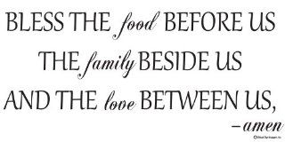 Bless the Food Before the Family Beside Us and the Love Between Us Amen Wall Decal family Wall Quotes bible Verse Wall Decal   Bless This Food Wall Decals