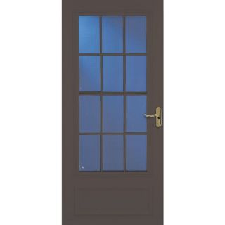 LARSON 32 in x 81 in Brown Colonial Mid View Tempered Glass Storm Door