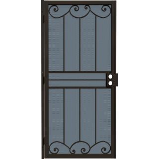 Gatehouse Sonoma Bronze Steel Security Door (Common 80 in x 36 in; Actual 81 in x 39 in)