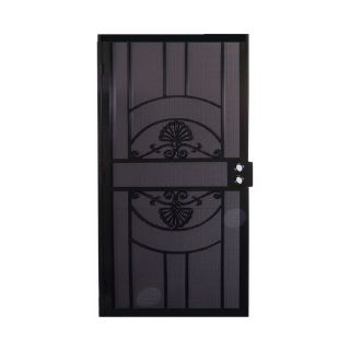 Gatehouse Alexandria Black Steel Security Door (Common 81 in x 36 in; Actual 81 in x 39 in)