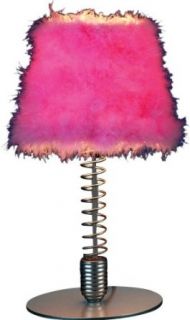 LumiSource Wiggle Table Lamp, Pink Shade    