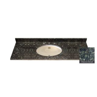 Jackson Stoneworks Premium 61 in W x 22.5 in D Verde Butterfly Granite Undermount Single Sink Bathroom Vanity Top