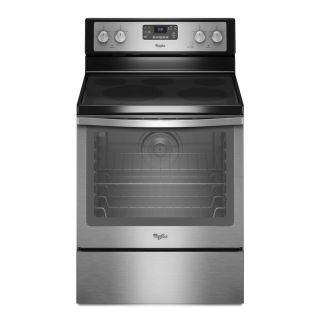 Whirlpool 30 in Smooth Surface Freestanding 5 Element 6.2 cu ft Self Cleaning Convection Electric Range (Stainless Steel)