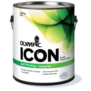 Olympic 124 fl oz Interior Flat Ceiling White Latex Base Paint