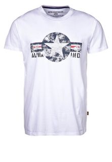 Alpha Industries   USAF   Print T shirt   white