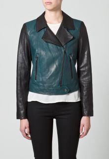 DKNY Leather jacket   petrol