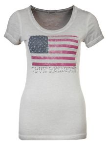 True Religion   AMERICAN FLAG   Print T shirt   grey