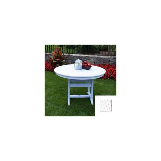 Malibu Outdoor Living 47.5 in White Plastic Round Patio Dining Table