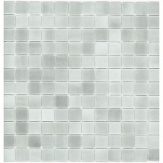 Elida Ceramica Recycled Gray Ice Glass Mosaic Square Indoor/Outdoor Wall Tile (Common 12 in x 12 in; Actual 12.5 in x 12.5 in)