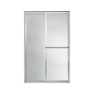 Sterling Deluxe 43.875 in to 48.875 in W x 70 in H Silver Sliding Shower Door