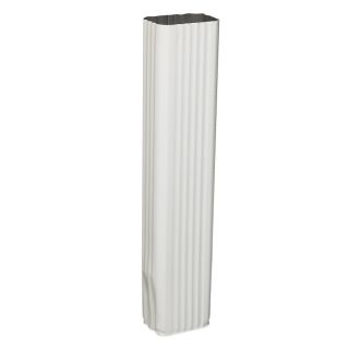 Amerimax White Metal 2 in x 3 in White Aluminum Downspout Extension