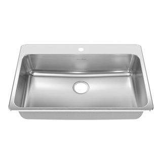 American Standard Prevoir 20 Gauge Single Basin Drop In Stainless Steel Kitchen Sink