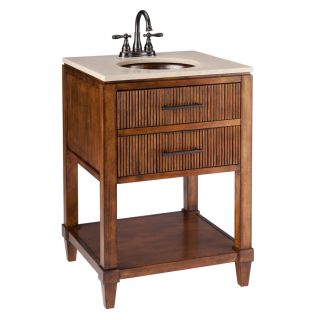 Thompson Traders Renovations 24 in x 22 in Espresso Undermount Single Sink Bathroom Vanity with Cultured Marble Top
