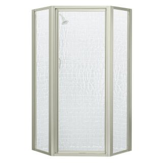 Sterling 72 in H Polished Nickel Neo Angle Shower Door