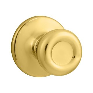 Kwikset Tylo Polished Brass Round Residential Passage Door Knob