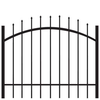 FREEDOM Black Aluminum Fence Gate (Common 36 in x 48 in; Actual 41 in x 48 in)