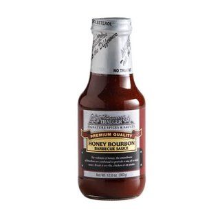 Traeger Grill Honey Bourbon BBQ Sauce   12.8 Oz.  Gourmet Rubs  Grocery & Gourmet Food