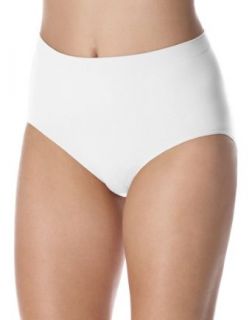 Bali Women's Microfiber Seamless Brief Panty, 6/7 White