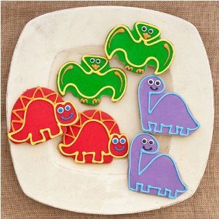 Dinosaur Gourmet Decorated Cookie Gift (12 LARGE Cookies)  Grocery & Gourmet Food