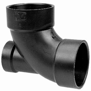 NIBCO 3 in x 3 in x 2 in Dia 90 Degree ABS Elbow with Low Heel Inlet Fitting
