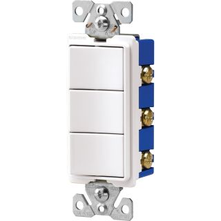 Cooper Wiring Devices 15 Amp White Combination Decorator Light Switch