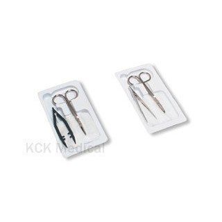 CURITY Suture Removal Kit   Contains 41/2 Fine Point Iris Scissors/Metal Forceps   Each Health & Personal Care