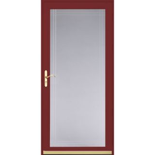 Pella Cranberry Royalton Full View Beveled Safety Storm Door (Common 81 in x 36 in; Actual 81.04 in x 37.35 in)