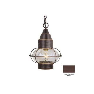 Cascadia Lighting Onion 17 1/2 in H Burnished Bronze Outdoor Pendant Light