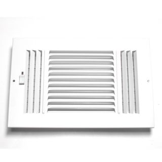 Accord 10 x 6 White 3 Way Sidewall/Ceiling Register