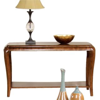 Somerton Home Furnishings Marin Warm Brown Mahogany Rectangular Console and Sofa Table