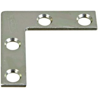 Stanley National Hardware 4 Pack 0.375 in x 1.5 in Zinc Plated Flat Braces