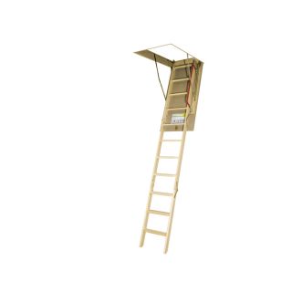 FAKRO 10 1/8 ft Wood 300 lb Type IA Attic Ladder