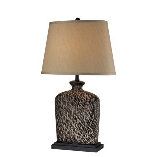 Lite Source Sedgwick 27.5 in Black Indoor Table Lamp with Fabric Shade