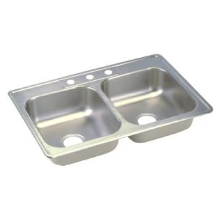 Elkay Double Basin Drop In Stainless Steel Kitchen Sink